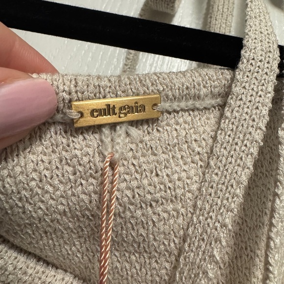 NWT Cult Gaia Off White Annabel Knit Mini Dress Size Large - Picture 5 of 8